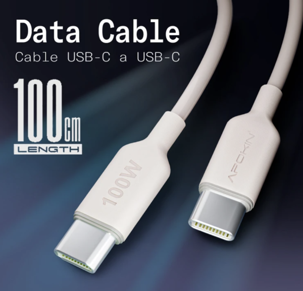 Screenshot 2026-08-18 at 02.50.50 Cabo USB-A para Tipo-C 18W Apokin – 1 Metro, Branco