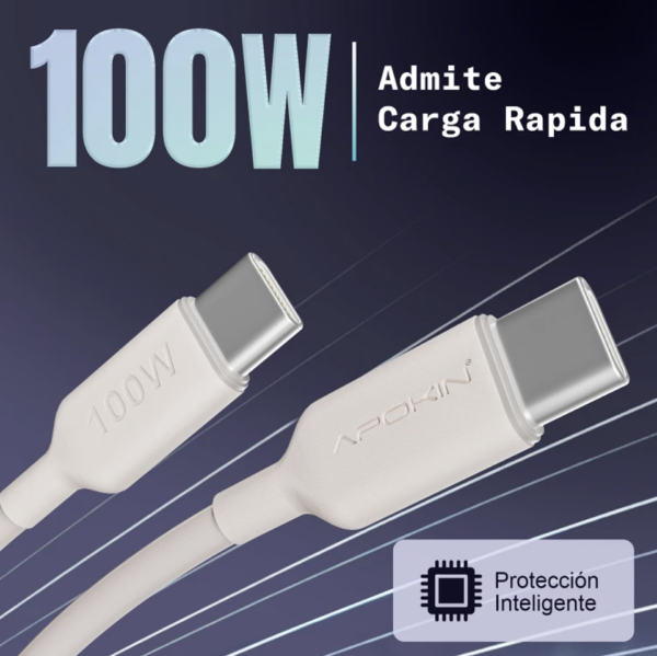 Screenshot 2026-08-18 at 02.51.06 Cabo USB-A para Tipo-C 18W Apokin – 1 Metro, Branco