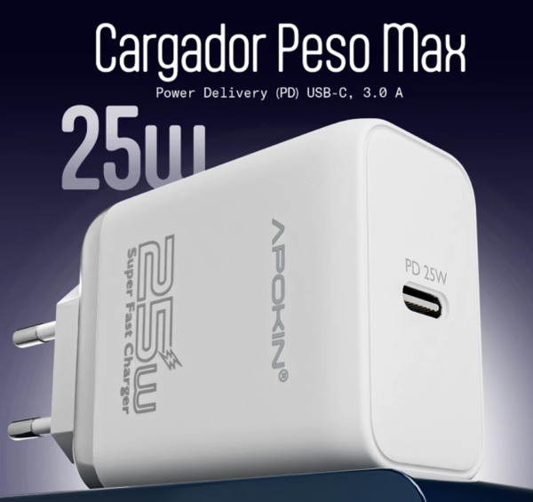 Carregador 25W Entrada PD/QC APOKIN