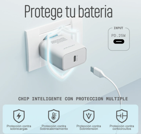 Carregador 25W Entrada PD/QC APOKIN