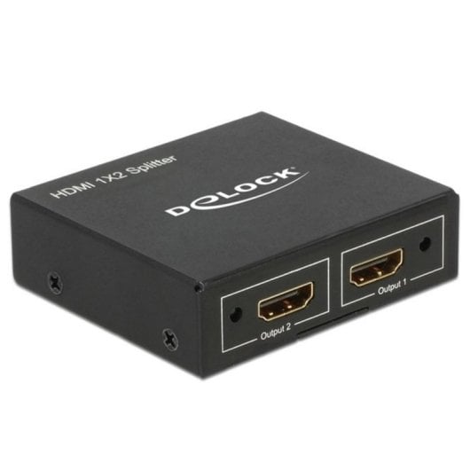 Divisor de Vídeo HDMI DeLOCK 87701 2x HDMI Preto Metal 340 MHz