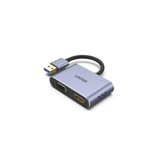 Adaptador de vídeo USB-A para HDMI + VGA Unitek V1304A 0,15 m