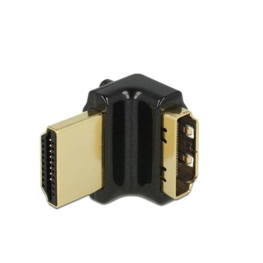 Adaptador HDMI-A/HDMI-A F/M 90° Preto DeLOCK