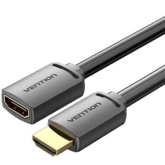 Cabo HDMI Vention AHCBF 4K 60Hz 50cm macho para fêmea banhado a ouro preto