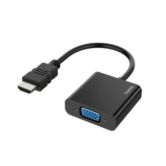 1407-adaptador-de-cable-de-video-hama-00200343-015-m-hdmi-a-vga-negro.jpg Adaptador de vídeo Hama 00200343 0,15 m HDMI para VGA Preto