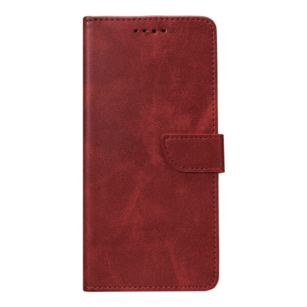 Rixus Bookcase For Samsung Galaxy A05s Dark Red