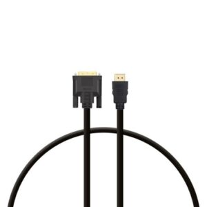 PcCom Essential HDMI 2.0 para cabo adaptador DVI 1,8 m preto