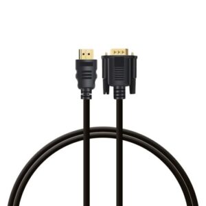 PcCom Essential HDMI para cabo VGA 1,8 m preto