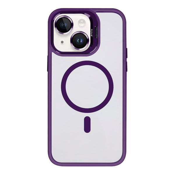 Rixus Classic 03 Case With MagSafe Compatible For Apple iPhone 15 Deep Purple