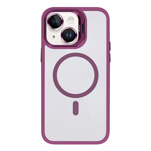 Rixus Classic 03 Case With MagSafe Compatible For Apple iPhone 15 Burgundy