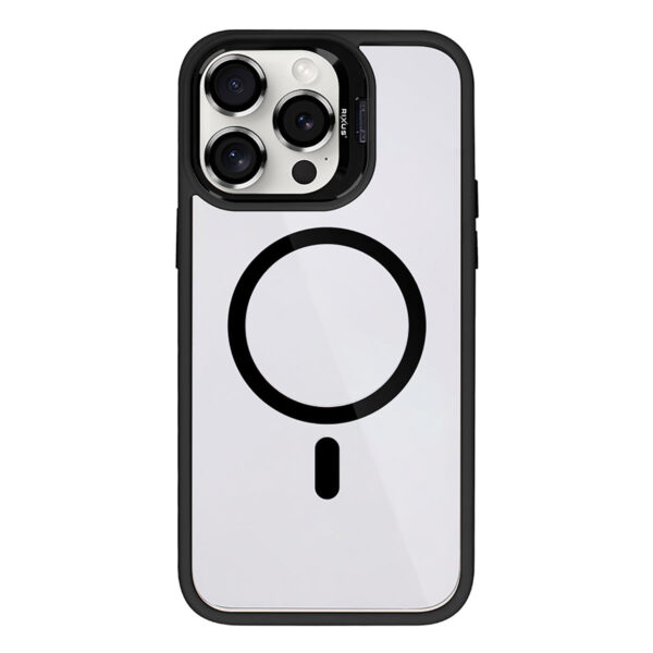 Rixus Classic 03 Case With MagSafe Compatible For Apple iPhone 15 Pro Black