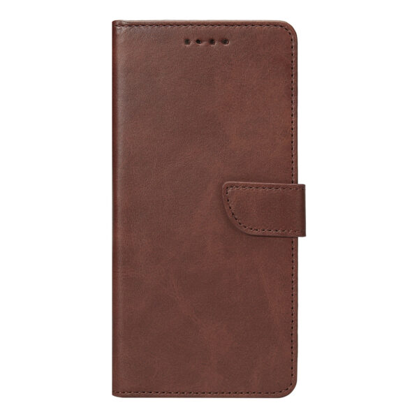 Rixus Bookcase For Samsung Galaxy A14 5G Brown