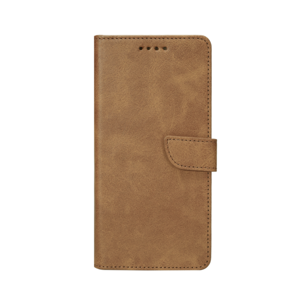Rixus Bookcase For Samsung Galaxy S23 Ultra Light Brown