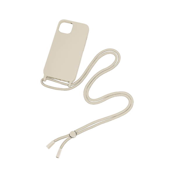 Rixus TPU Necklace Cord Cover For Apple iPhone 15 Pro Gold