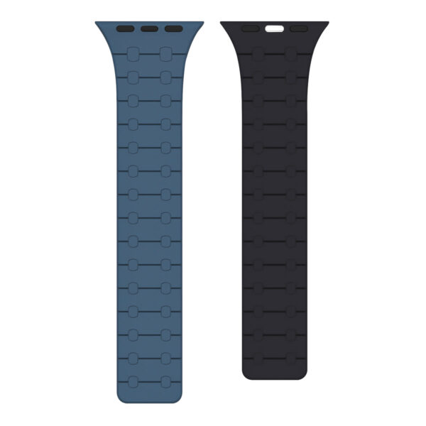 80876D275E_A.jpg Rixus Magnetic Silicone Band For Apple Watch 38mm, 40mm, 41mm Blue And Midnight