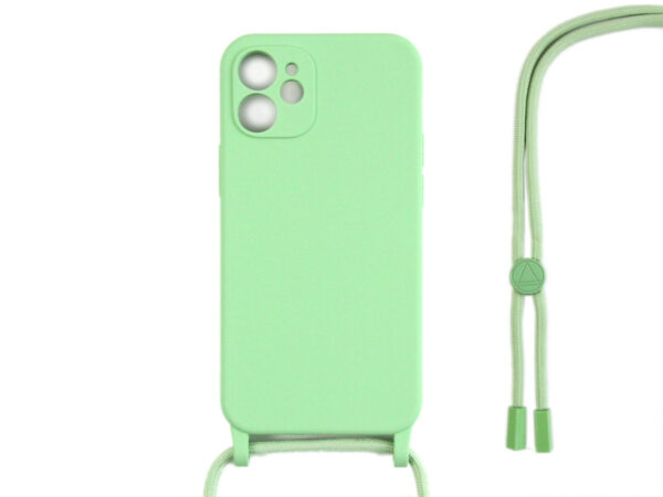 Rixus TPU Necklace Cord Cover For Apple iPhone 11 Matcha