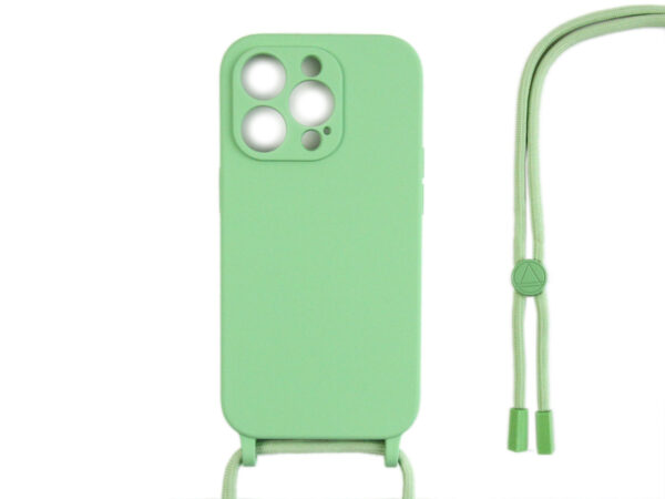 Rixus TPU Necklace Cord Cover For Apple iPhone 13 Pro Matcha