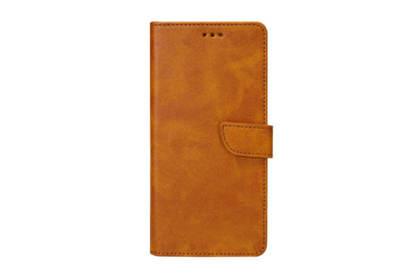 Rixus Bookcase For Apple iPhone 15 Pro Light Brown