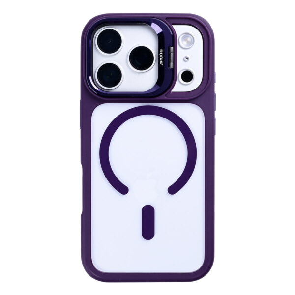 Rixus Classic 03 Case With MagSafe Compatible For Apple iPhone 17 Pro Max Deep Purple