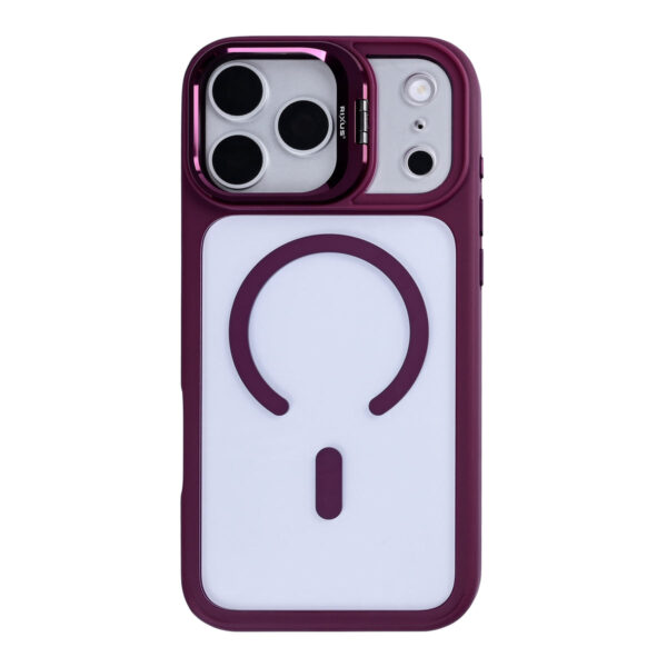 Rixus Classic 03 Case With MagSafe Compatible For Apple iPhone 17 Pro Max Dark Pink