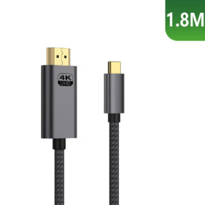90000810580_A.jpg Rixus RXHU15 USB-C To HDMI Cable Premium 4K 1.8m Space Gray