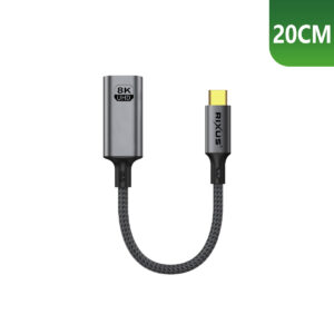 90000810582_A.jpg Rixus RXHU18 USB-C To Display Port Female Converter 20cm Space Gray