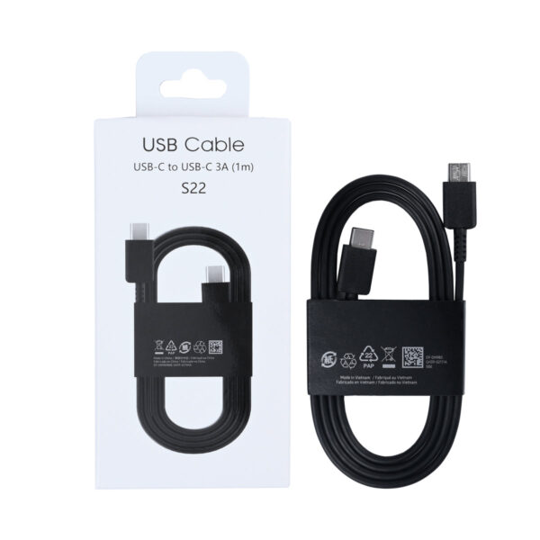 Data Cable USB-C To USB-C 100cm Black Retail Box