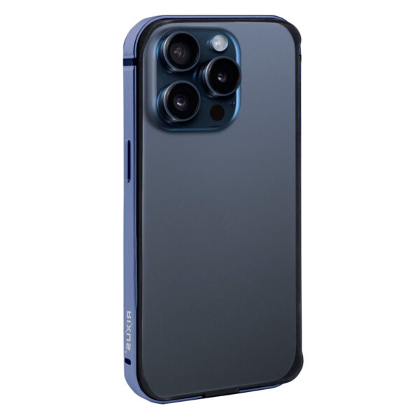 Rixus Crash Guard Case For Apple iPhone 15 Pro Max Blue Titanium