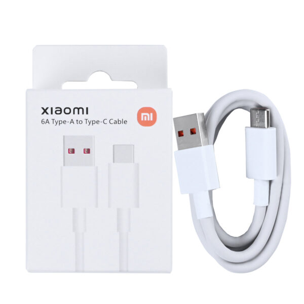Xiaomi USB-A To USB-C Fast Charging Cable 100cm 6A White Original Retail Box