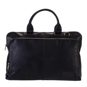 BLUCACTUS LB1007BK Leather Laptop Bag 14 inch Black