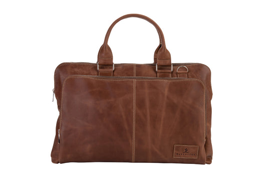 90000810877_A_890cb762-2a37-404c-8ff7-f255a0de39b7.jpg BLUCACTUS LB1006LB Leather Laptop Bag 14 inch Brown