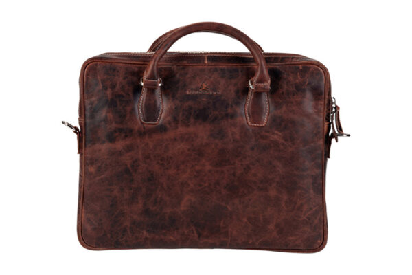 90000810878_A_cf249cca-2198-4d09-9207-e62d36ec1f48.jpg BLUCACTUS LB1004BR Leather Laptop Bag 14 inch Brown