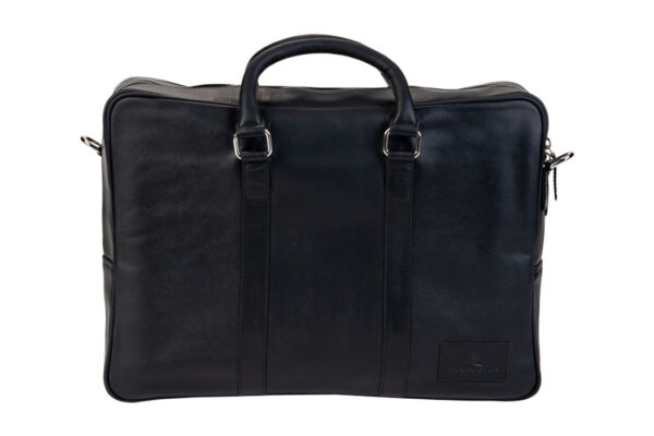 BLUCACTUS OB1003BK Leather Office Bag Black