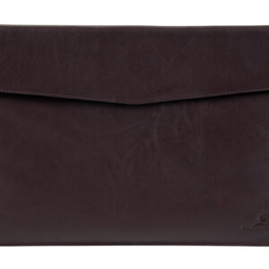 BLUCACTUS OF1002BR Leather Laptop Folder 14 inch Dark Brown
