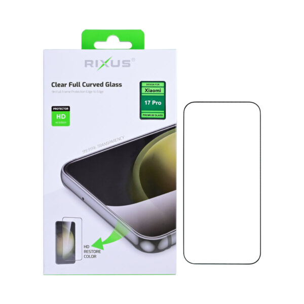 90000811159_A.jpg Rixus Clear HD Ultra Line Tempered Glass For Xiaomi 17 Pro