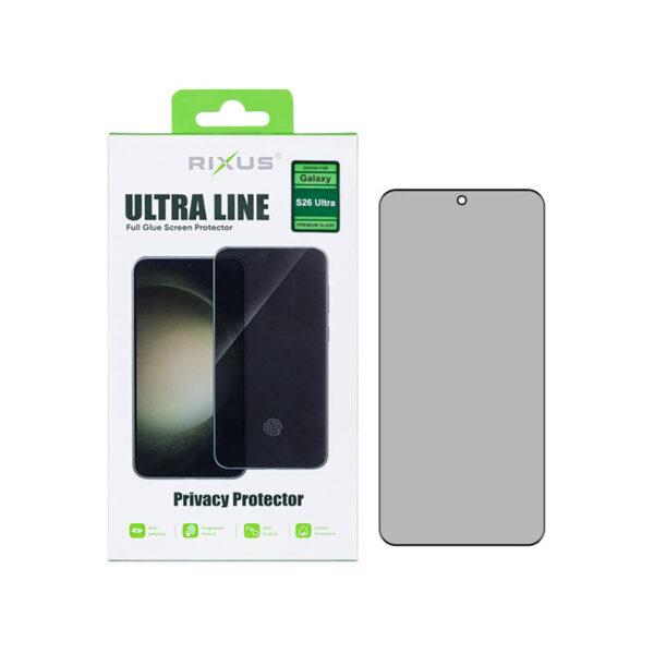 Rixus Privacy Ultra Line Tempered Glass For Samsung Galaxy S26 Ultra