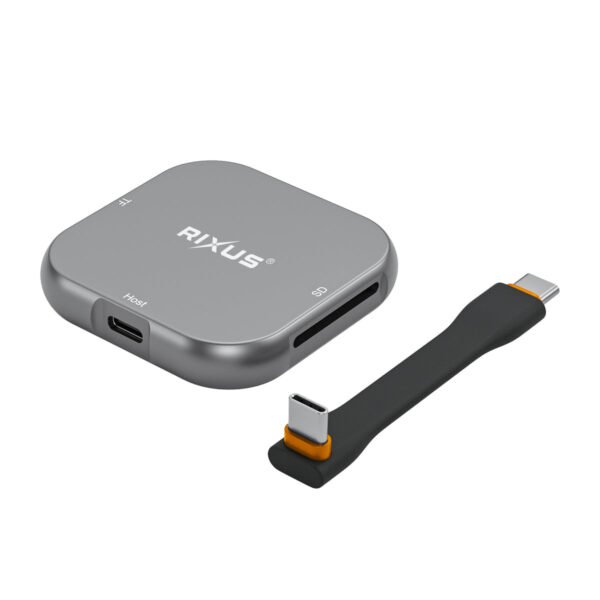 90000811252A.jpg Rixus RXCR23 Magnetic SD Card Reader Gray