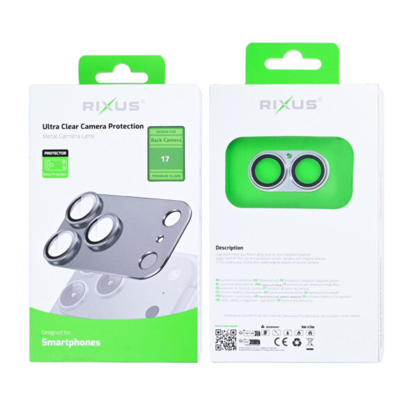 Rixus Ultra Clear Camera Protection For Apple iPhone 17 White