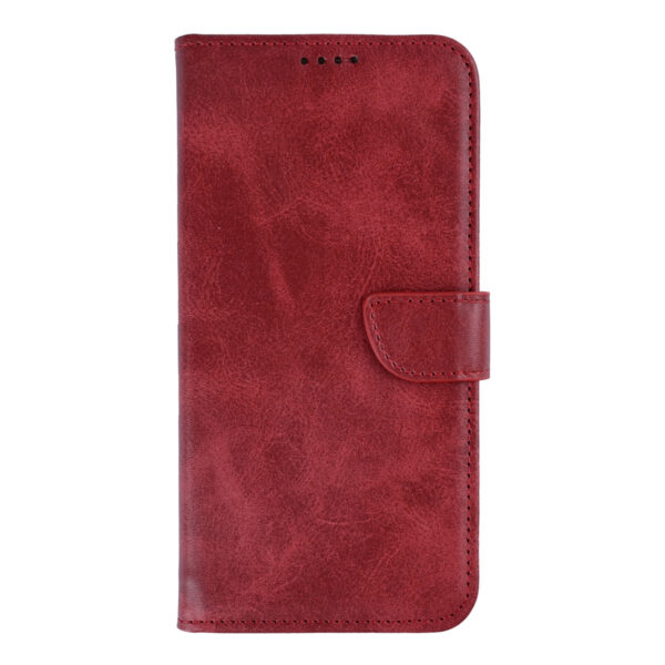 Rixus Bookcase For Samsung Galaxy S26 Plus Dark Red