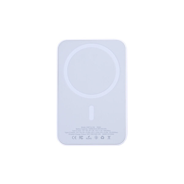 For Apple iPhone 12, 13, 14, 15, 16, 17 Series Battery Pack Magnetic Charging 15W 10000mAh White