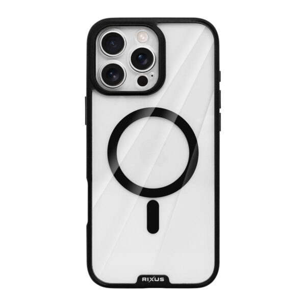 Rixus Crystal Amber Case For Apple iPhone 16 Pro Max Black