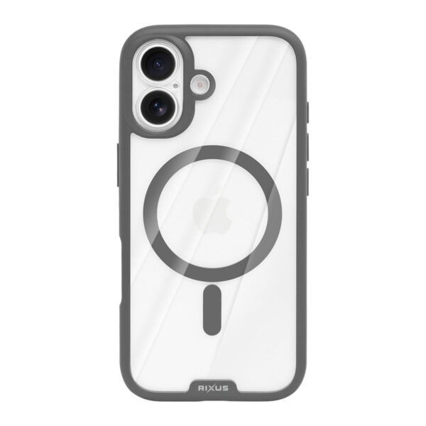 Rixus Crystal Amber Case For Apple iPhone 17 Grey