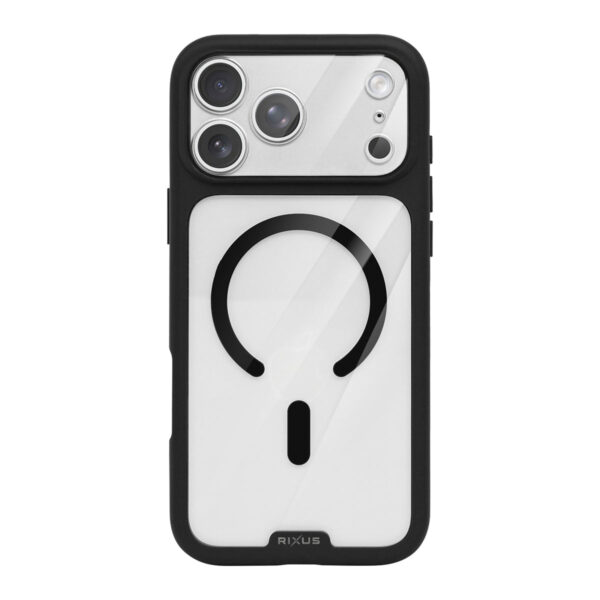 Rixus Crystal Amber Case For Apple iPhone 17 Pro Black