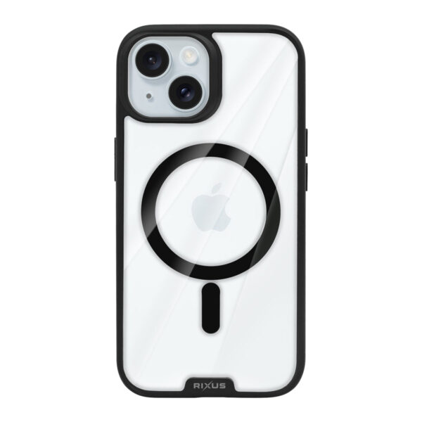 Rixus Crystal Amber Case For Apple iPhone 15 Black