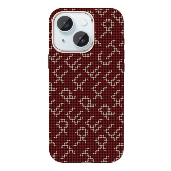 Rixus Alpine Ultra-Slim Case With MagSafe Compatible RXA093 For Apple iPhone 15 Cherry Red