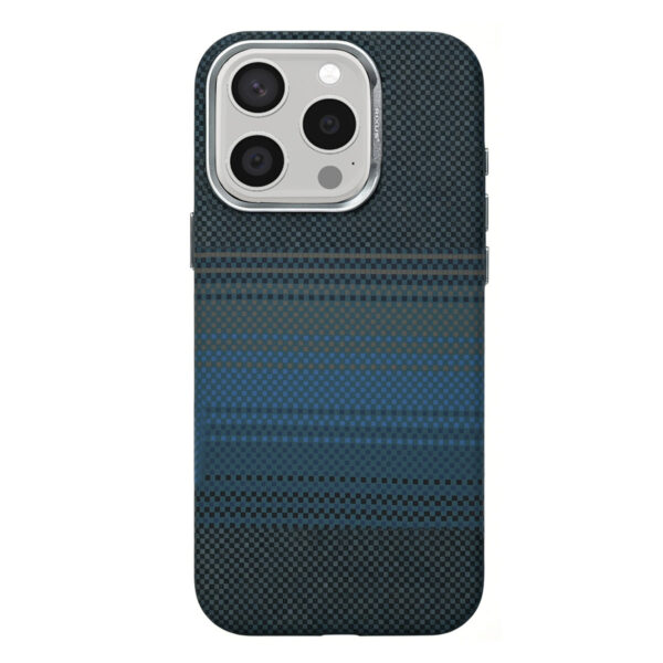 Rixus Alpine Ultra-Slim Case With MagSafe Compatible RXA131 For Apple iPhone 15 Pro Max Stripe Blue