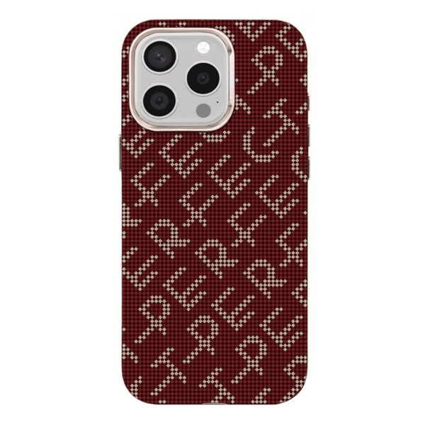 Rixus Alpine Ultra-Slim Case With MagSafe Compatible RXA093 For Apple iPhone 15 Pro Max Cherry Red