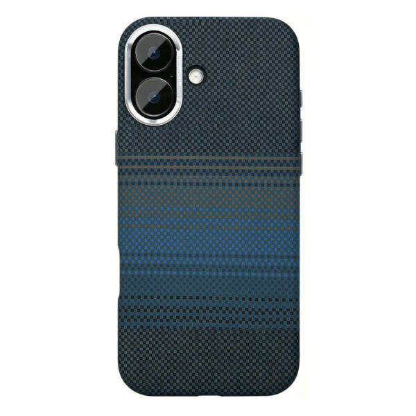 Rixus Alpine Ultra-Slim Case With MagSafe Compatible RXA131 For Apple iPhone 16 Stripe Blue