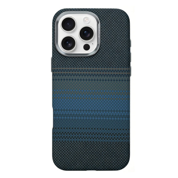 Rixus Alpine Ultra-Slim Case With MagSafe Compatible RXA131 For Apple iPhone 16 Pro Stripe Blue