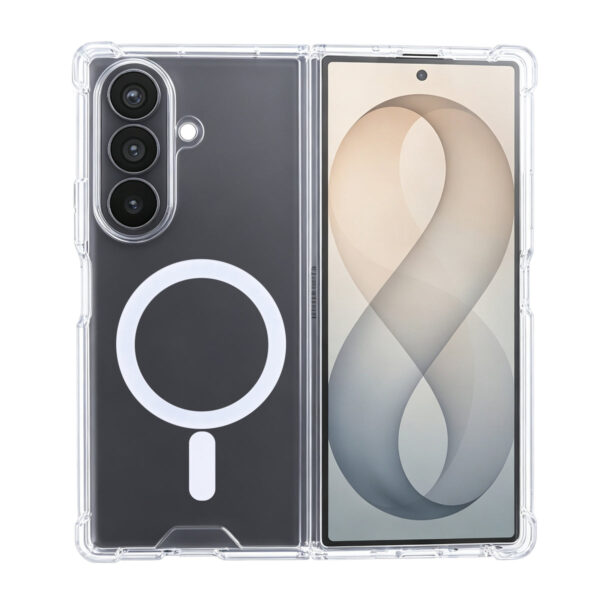 Rixus Anti-Burst Case With MagSafe Compatible For Samsung Galaxy Z Fold8 Ultra Transparent